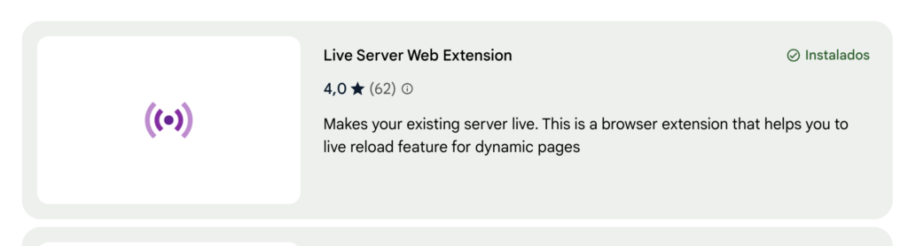 Extension de Live Server para Chrome